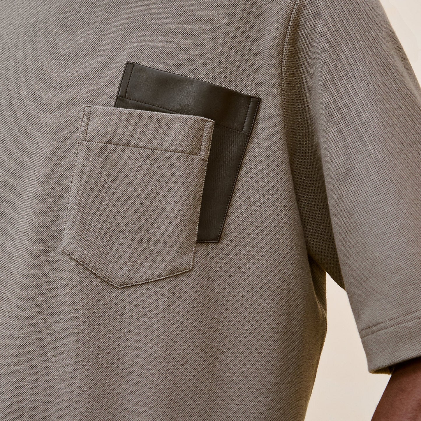 Hermes Brown Pocket T-Shirt