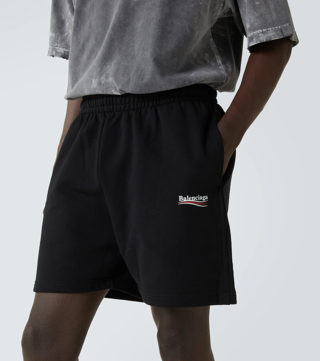 Balenciaga Czarne Krótkie Spodnie